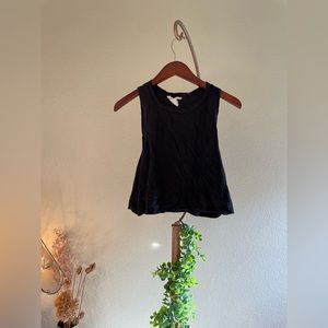 Black crop top tank